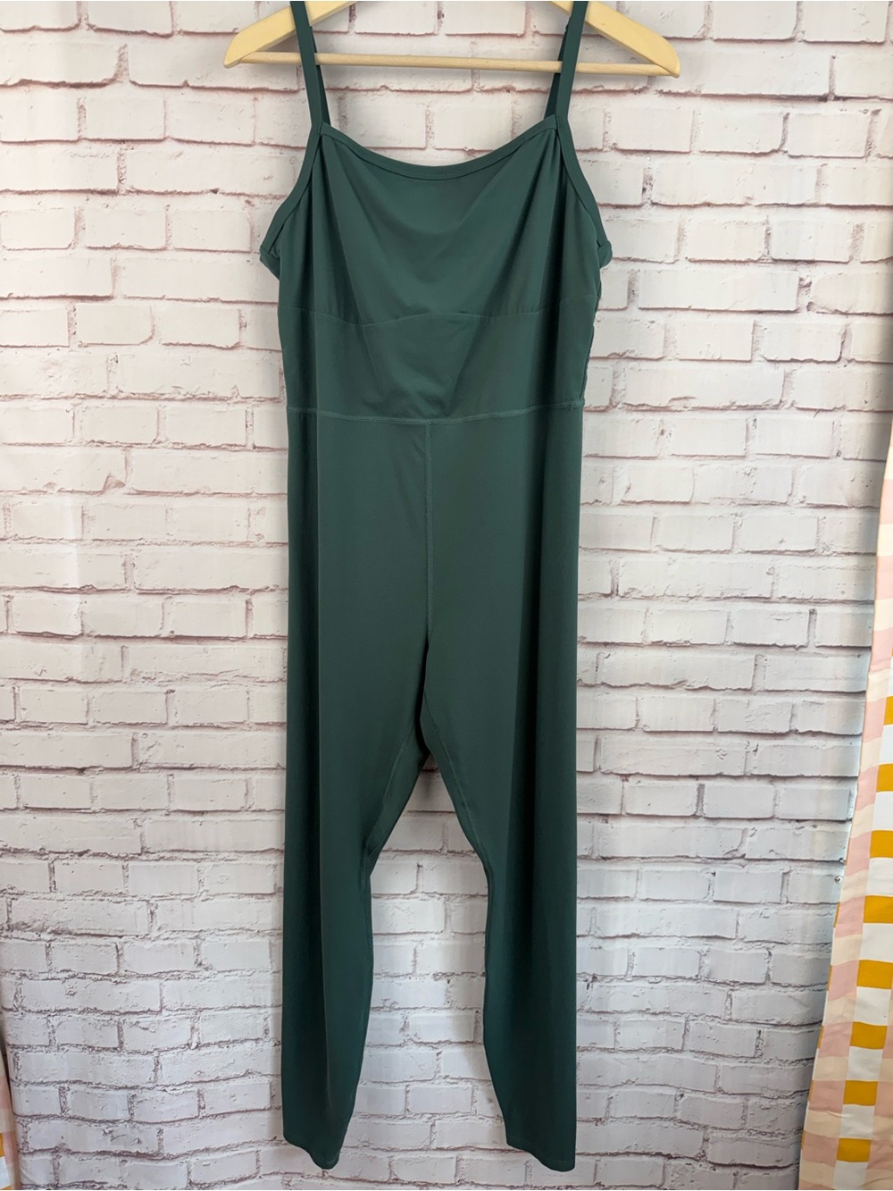 all in motion Dark Green Spaghetti-Strap Jumpsuit
